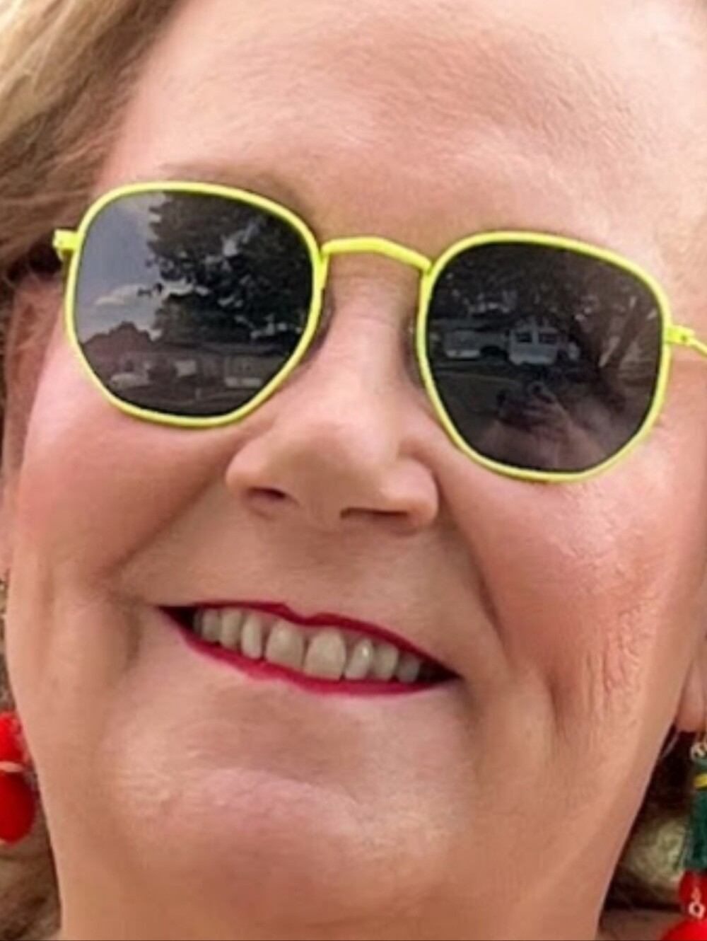 Neon Yellow Rim Sunglasses - Dark Lenses